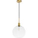 Rensselaer 1 Light 13 inch Brass Pendant Ceiling Light