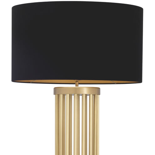 Condo 74.02 inch 40.00 watt Antique Brass with Black Marble Base Floor Lamp Portable Light