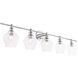 Gene 5 Light 47 inch Chrome Wall sconce Wall Light