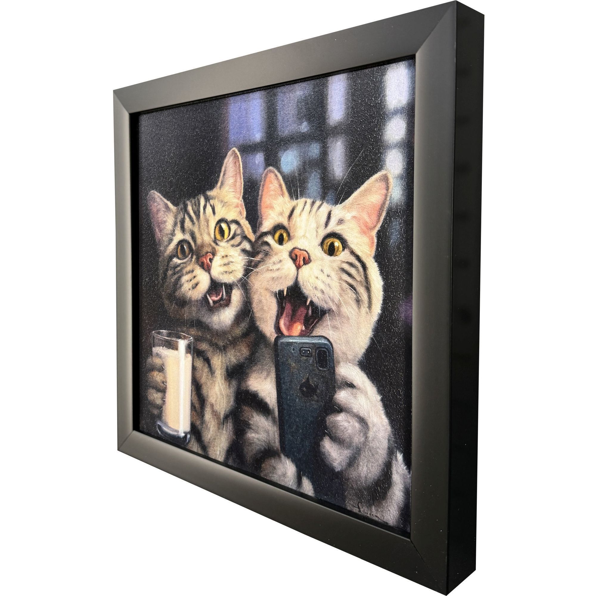 Happy Hour 11 X 11 inch Non-Glass Framed Art, Propac