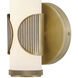 Femi LED 4.75 inch Lacquered Brass Bath Light Wall Light
