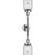 Franklin Restoration Small Bell LED 16 inch Polished Chrome Bath Vanity Light Wall Light in Clear Glass, Franklin Restoration