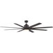 Modern 72 inch Oil Rubbed Bronze with Silver Blades Outdoor Ceiling Fan