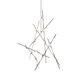 Constellation Aquila Minor LED 25.75 inch Satin Nickel Chandelier Ceiling Light in 3000K, White Optical Acrylic, 10 FT. Cord