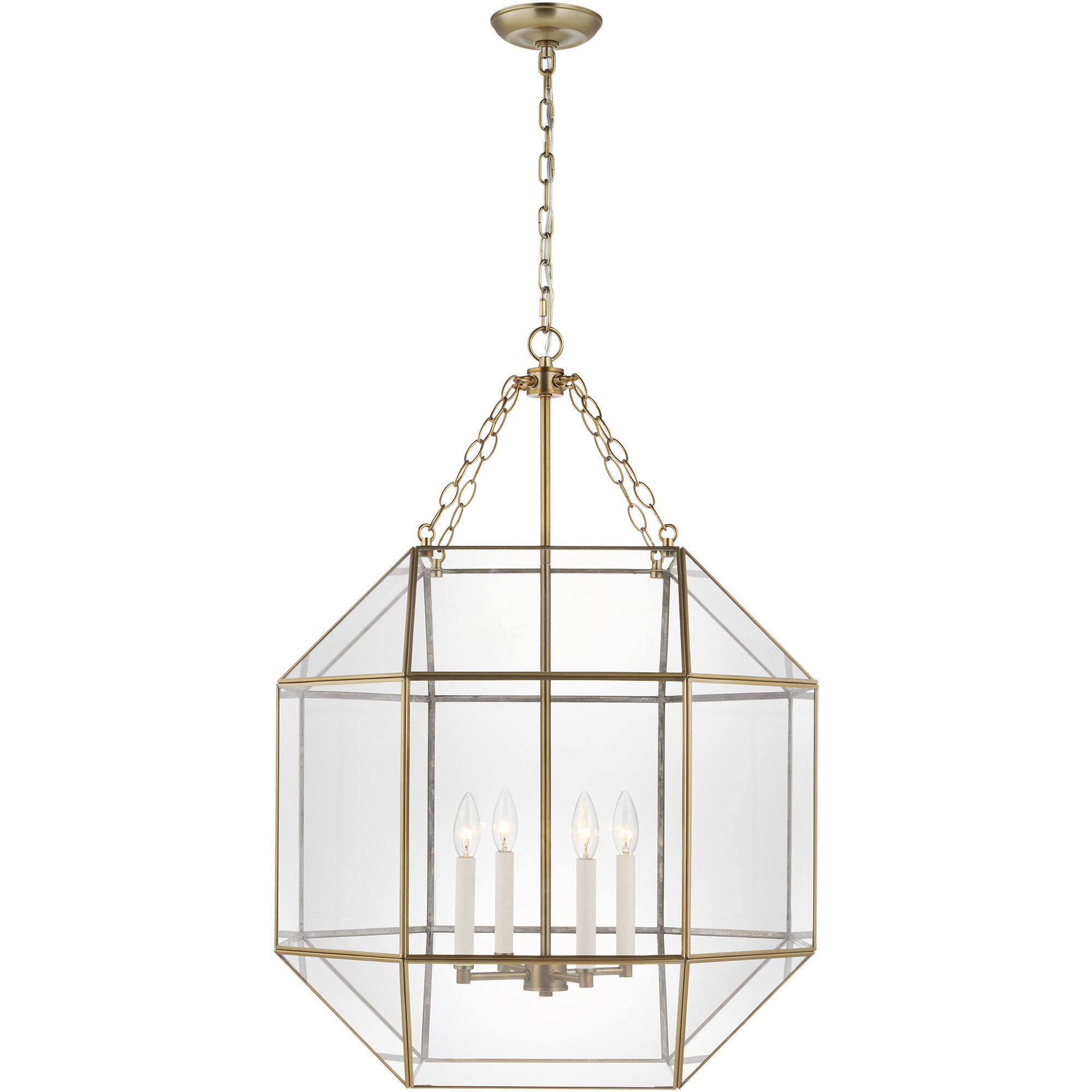Suzanne Kasler Morrison 4 Light 23.25 inch Satin Brass Pendant Ceiling Light