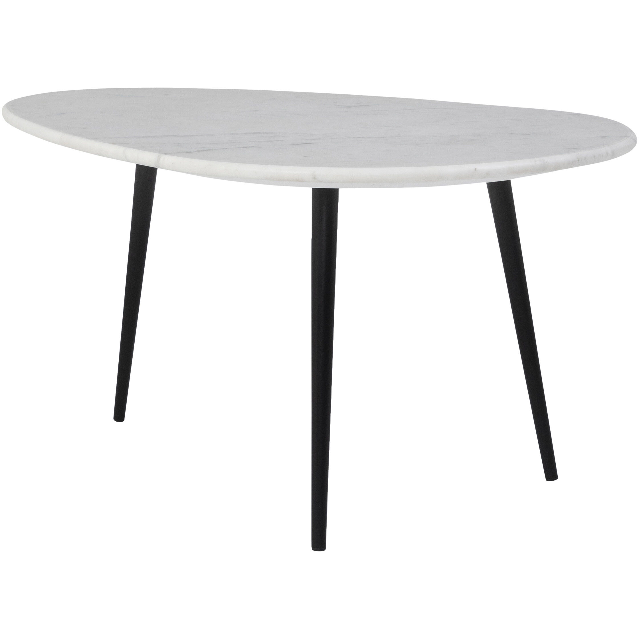 Keely 23.75 X 17 inch White and Matte Black Coffee Table