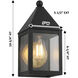 Ashford 1 Light 10.75 inch Matte Black Outdoor Sconce in Clear Glass, No Wire Pattern, Brass Traditions by Innovations Lighting
