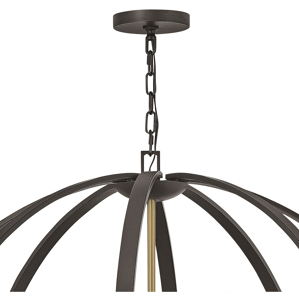 Euclid 16 Light 52 inch Spanish Bronze with Heirloom Brass Indoor Chandelier Ceiling Light