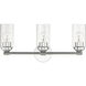 Whittier 3 Light 22 inch Polished Chrome Vanity Sconce Wall Light