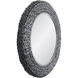 Athena 30.25 inch Matte Black with Black Seagrass Wall Mirror