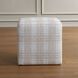 Joie 18 inch Chenille In Porcelain Plaid Ottoman