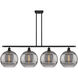 Ballston Rochester 4 Light 50.25 inch Matte Black Stem Hung Island Light Ceiling Light