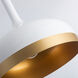 Dash LED 12 inch White and Gold Pendant Ceiling Light