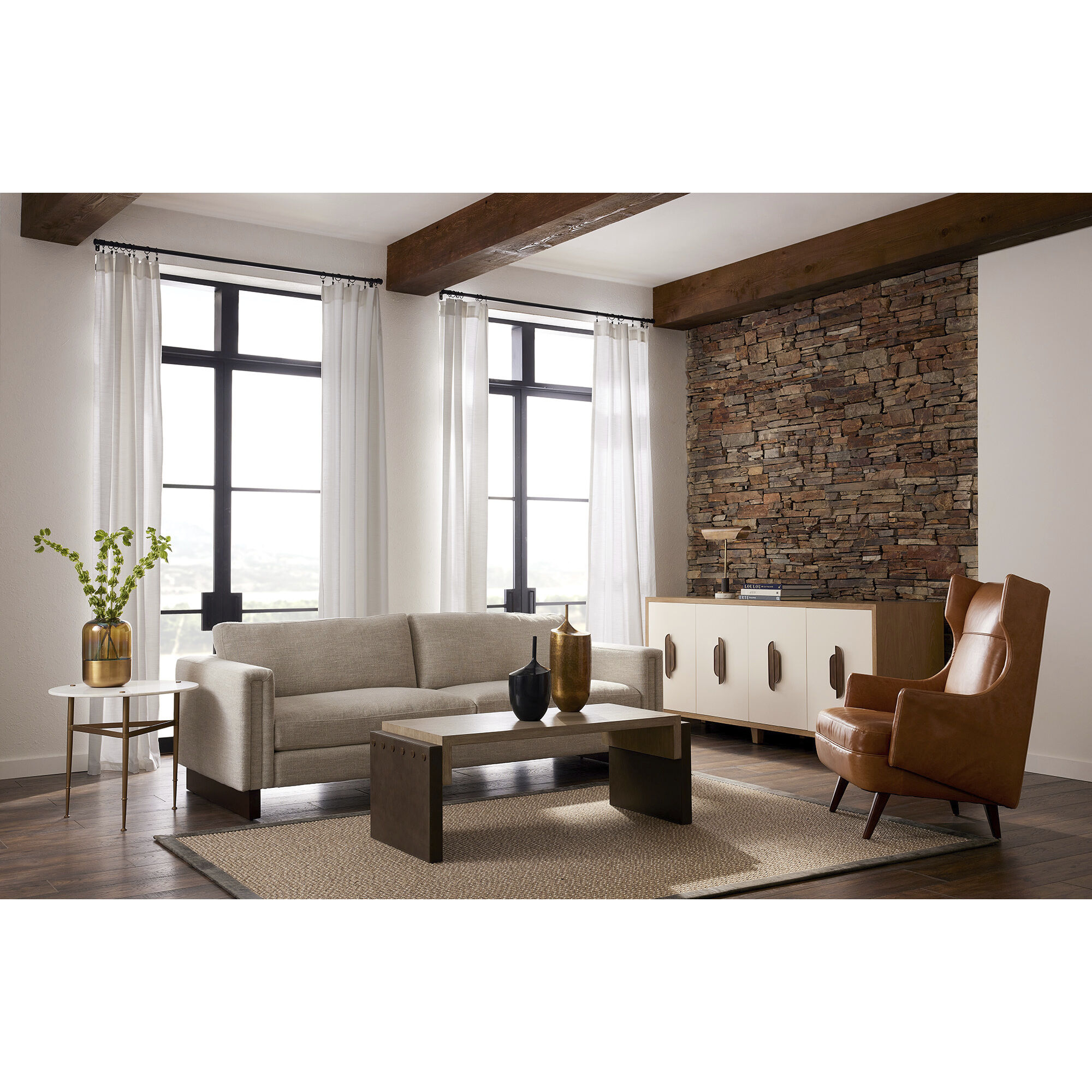 Lansing 19 inch 60.00 watt Vintage Brass Lamp Portable Light