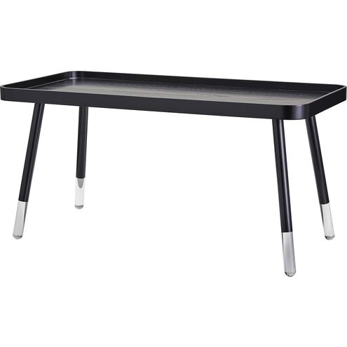 Blaine 19 X 19 inch Black with Acrylic Accents Coffee Table