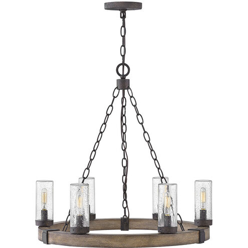 Open Air Sawyer LED 24 inch Sequoia with Iron Rust Outdoor Hanging