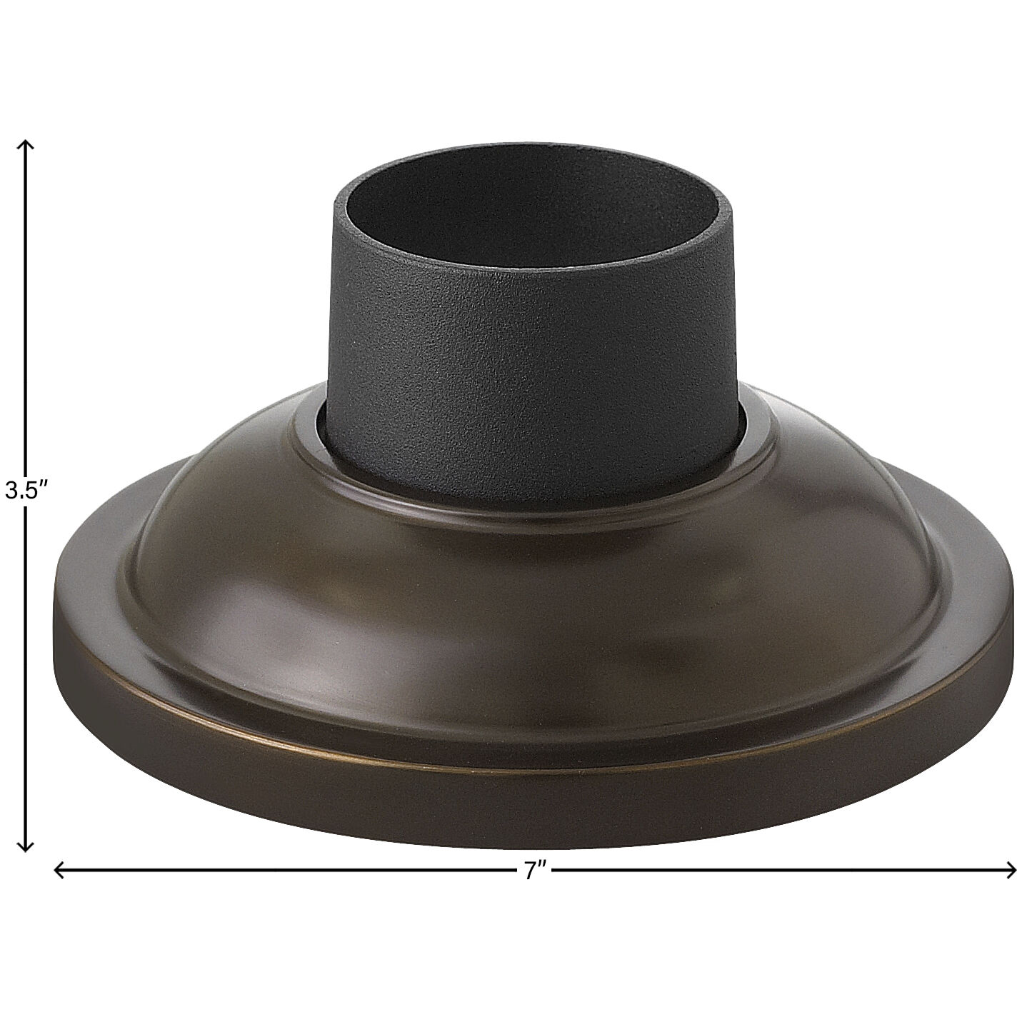 Isaac 7 inch Copper Bronze Outdoor Pier Mount Base