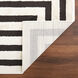 Optika 130 X 94 inch Black/White Rug in 8 x 11
