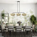 Florell 3 Light 47 inch English Bronze Linear Chandelier Ceiling Light, Extra Large