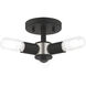 Copenhagen 3 Light 14 inch Black Semi-Flush Mount Ceiling Light