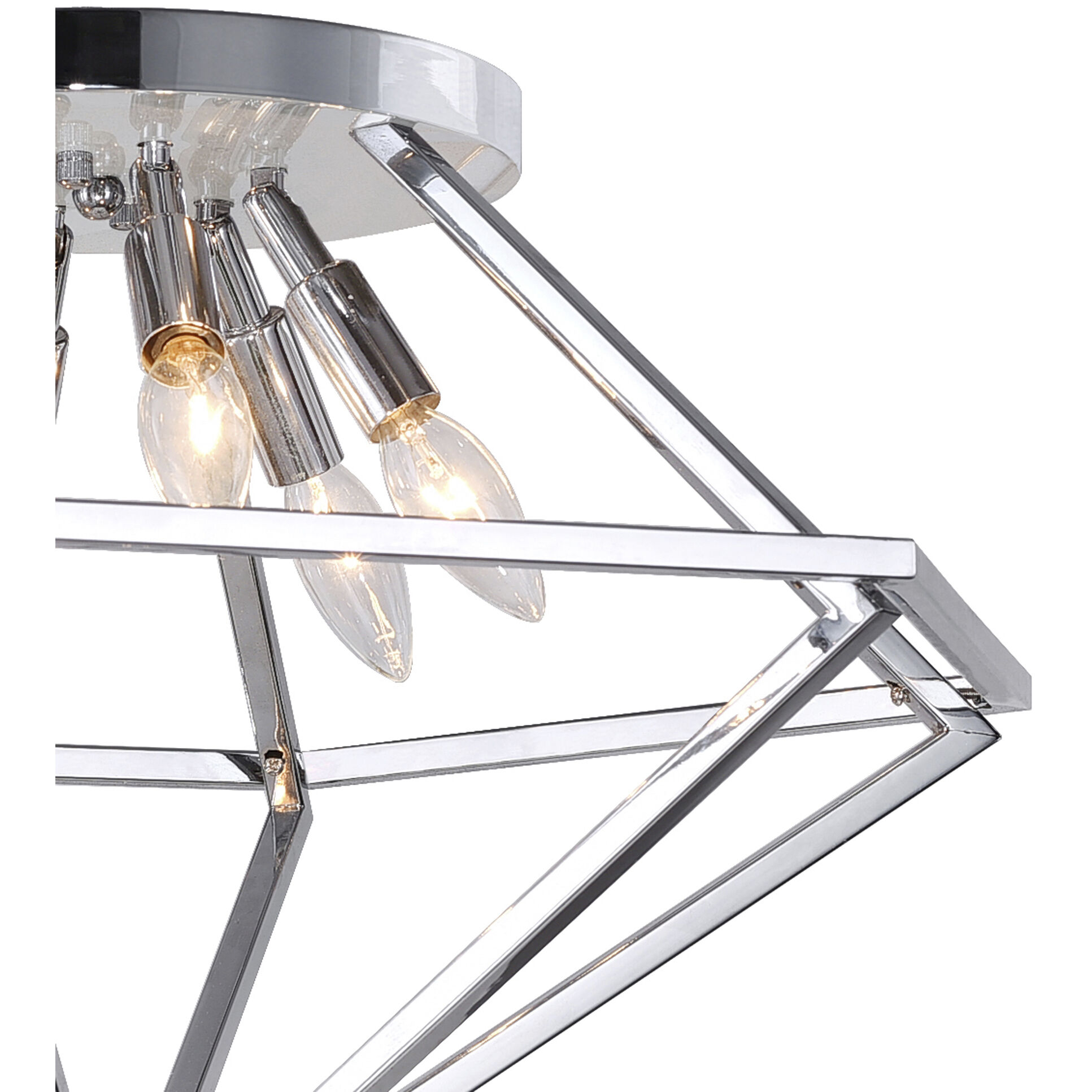 Calista 6 Light 20 inch Chrome Flush Mount Ceiling Light