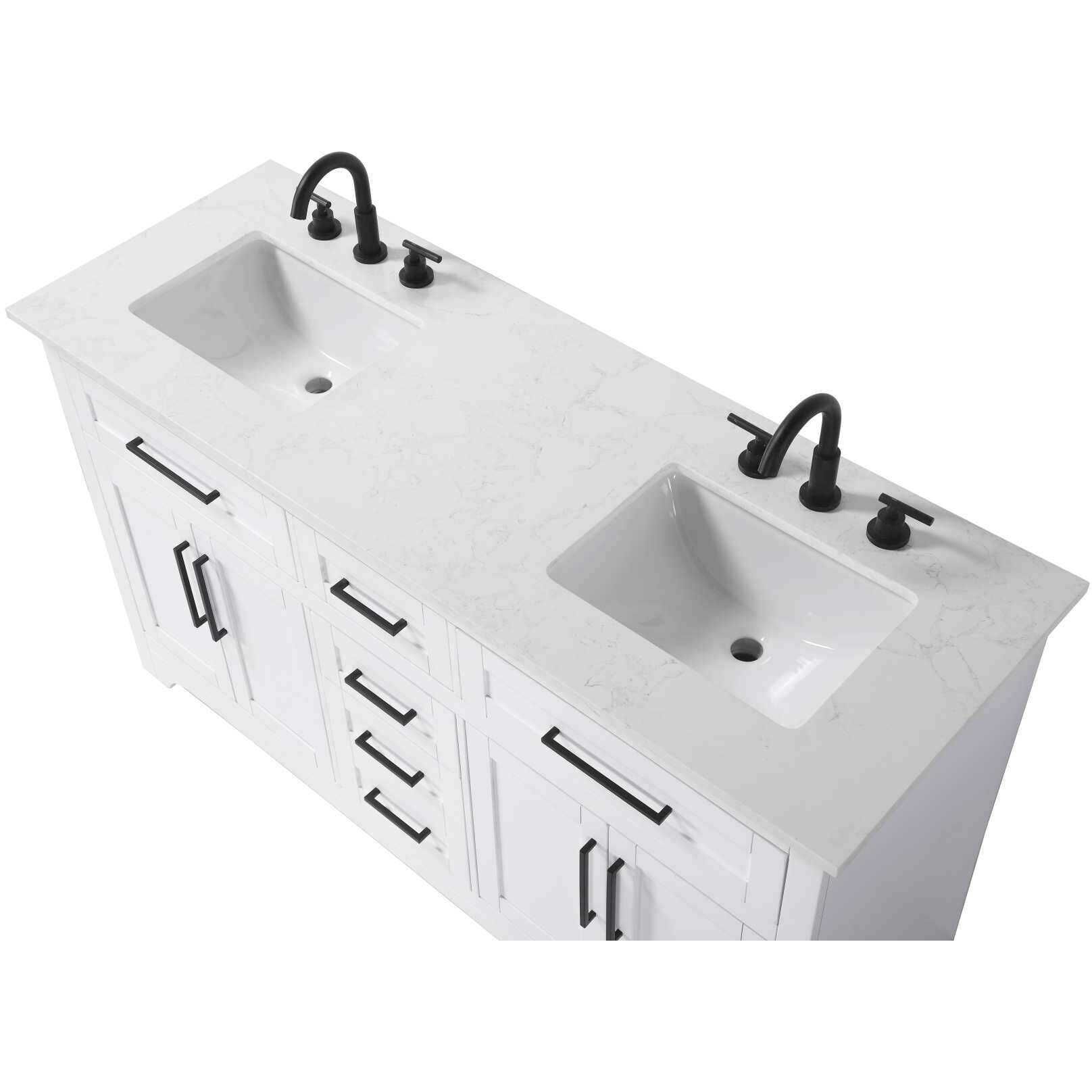 Remington 60 X 35 inch White Bathroom Vanity Cabinet