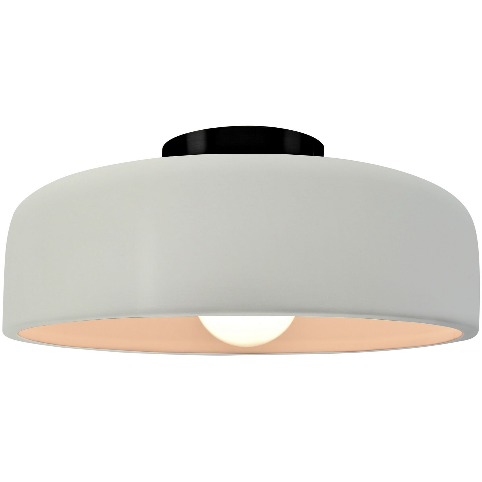 Radiance Collection - Spire LED 10 inch Matte White Semi-Flush Ceiling Light, Form+Finish+Function