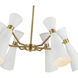 Alora Mood Blake 6 Light 32 inch White Chandelier Ceiling Light in White and Aged Gold