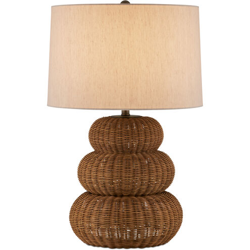 Mabrouka 29.5 inch 150 watt Dark Brown/Antique Brass Table Lamp Portable Light