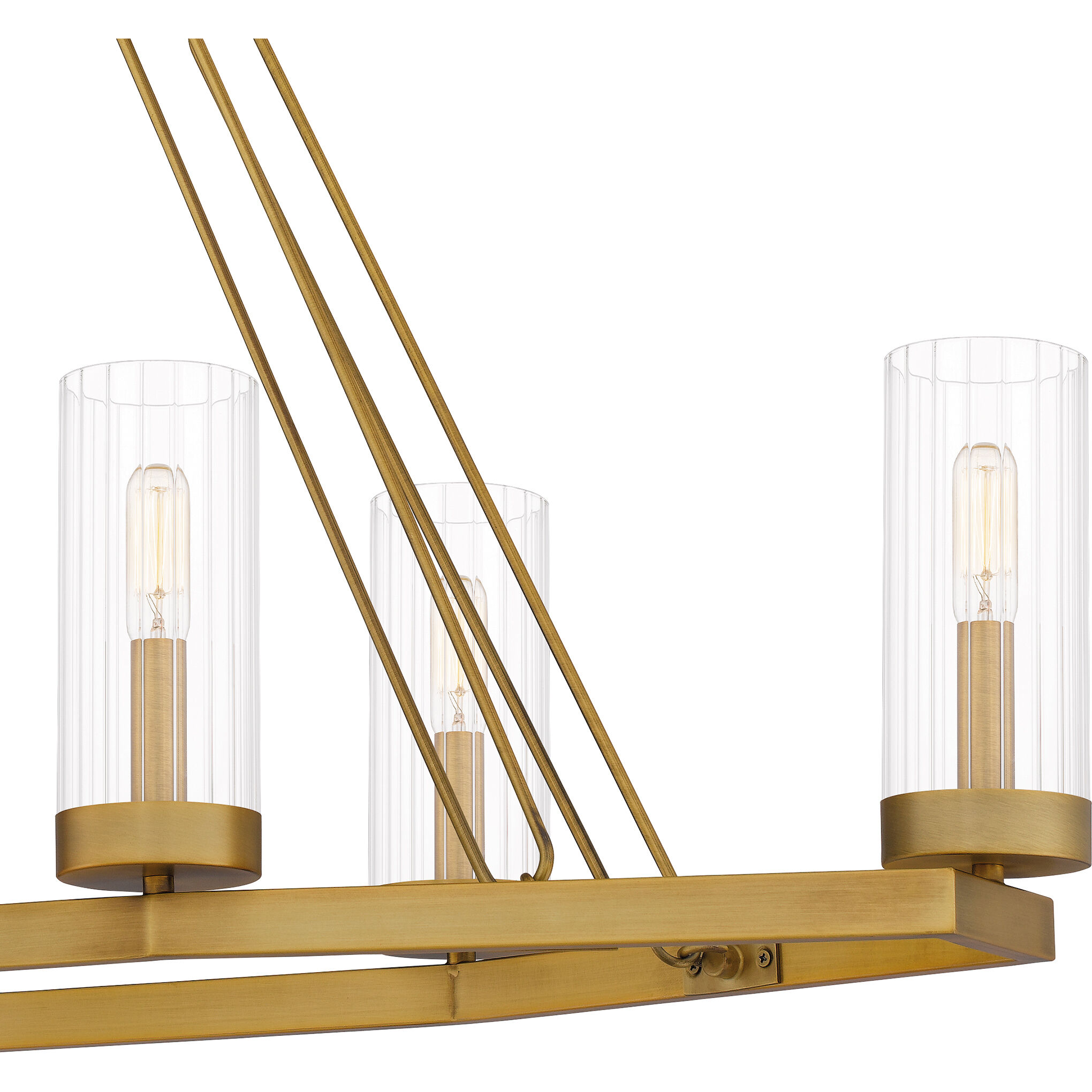 Valens 6 Light 40 inch Aged Brass Island Light Ceiling Light