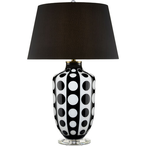 Cicero 32.75 inch 150 watt Black/White/Clear/Polished Brass Table Lamp Portable Light