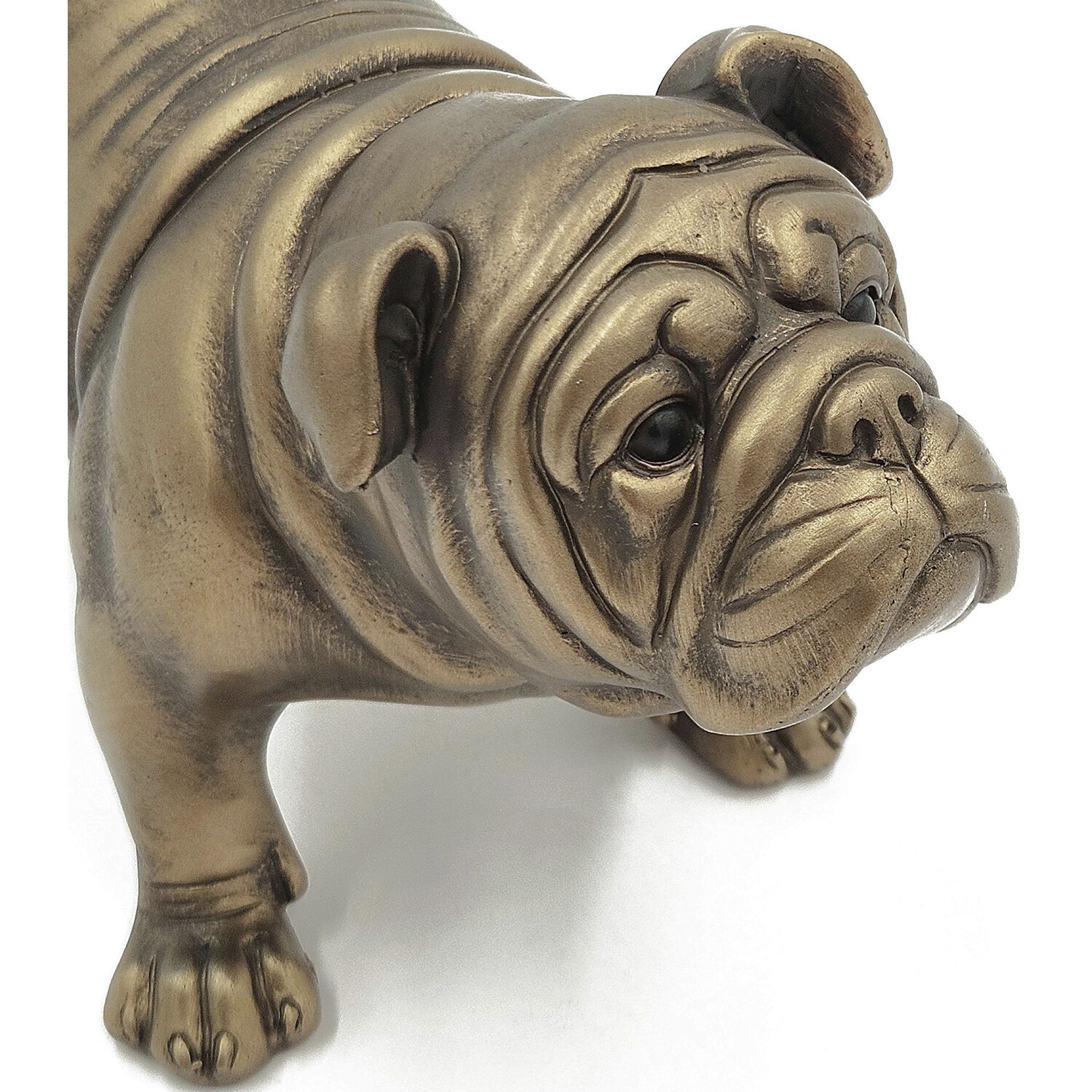 Lifelike French Bulldog Copper Figurine