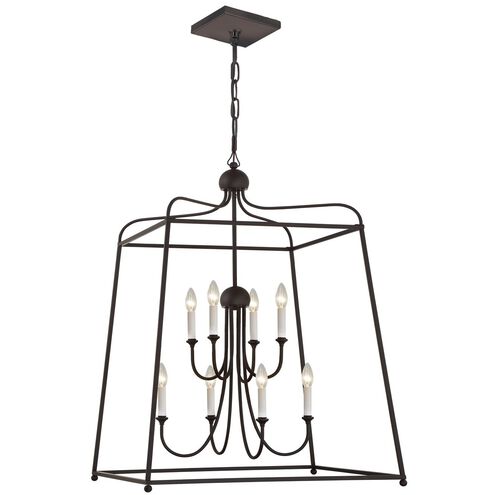 Sylvan 8 Light 27.5 inch Dark Bronze Chandelier Ceiling Light