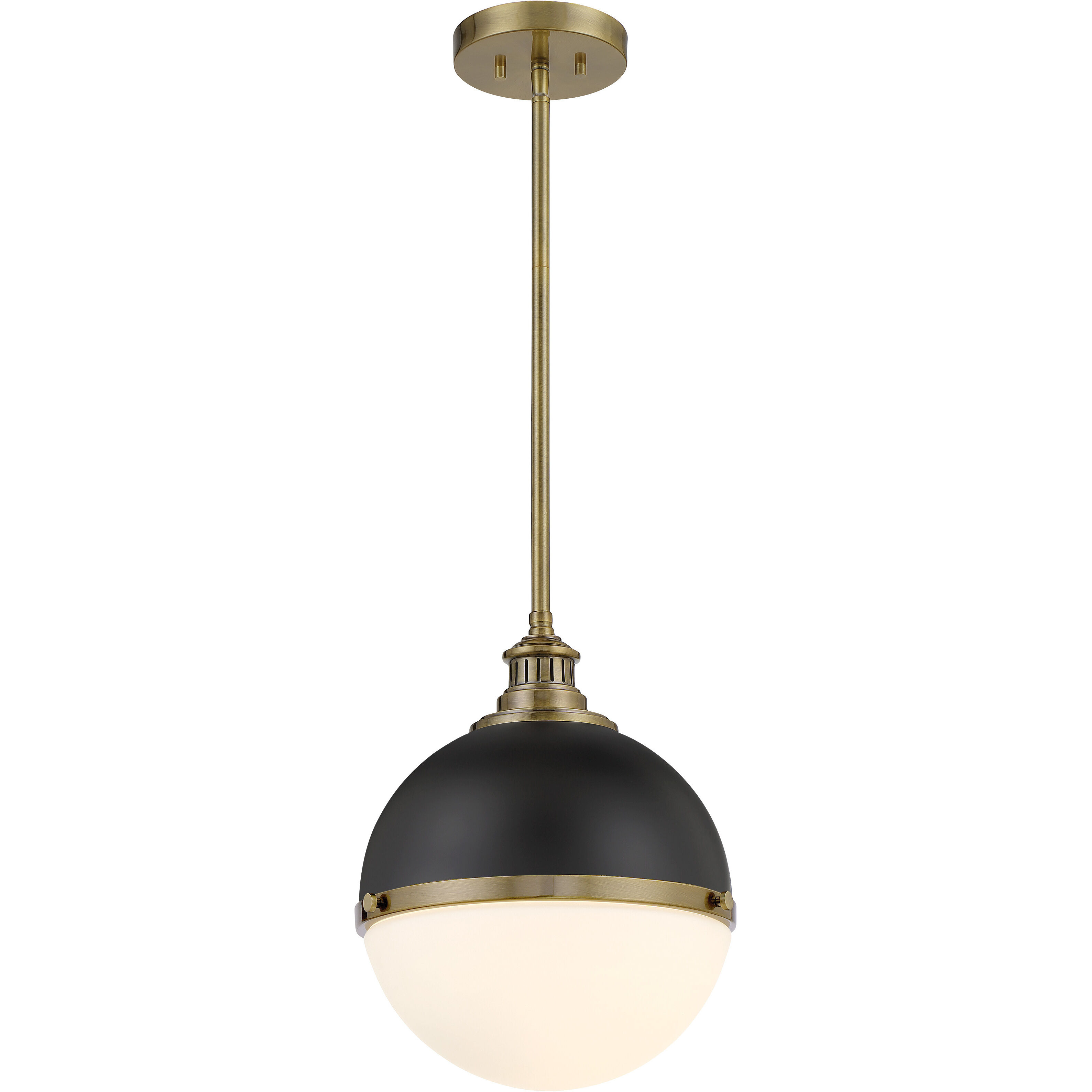 Vorey 1 Light 13 inch Coal And Oxidized Aged Brass Pendant Ceiling Light, Outdoor