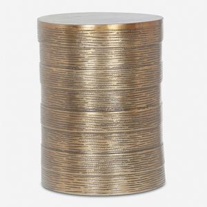 Odin 17 X 13.5 inch Antique Brass Accent Table