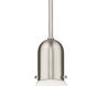 Amherst LED 13.75 inch Brushed Satin Nickel Pendant Ceiling Light in Matte White Glass