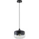 Canada 1 Light 10 inch Matte Black Pendant Ceiling Light, Black Frame