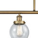 Ballston Beacon LED 48 inch Brushed Brass Island Light Ceiling Light in Seedy Glass