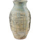 Ragusa Antique White/Blue Drip Outdoor Urn, Large