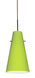 Cierro 1 Light Bronze Pendant Ceiling Light in Chartreuse Glass, Incandescent