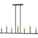 Lazlo LED 40 inch Black Chandelier Ceiling Light, Linear