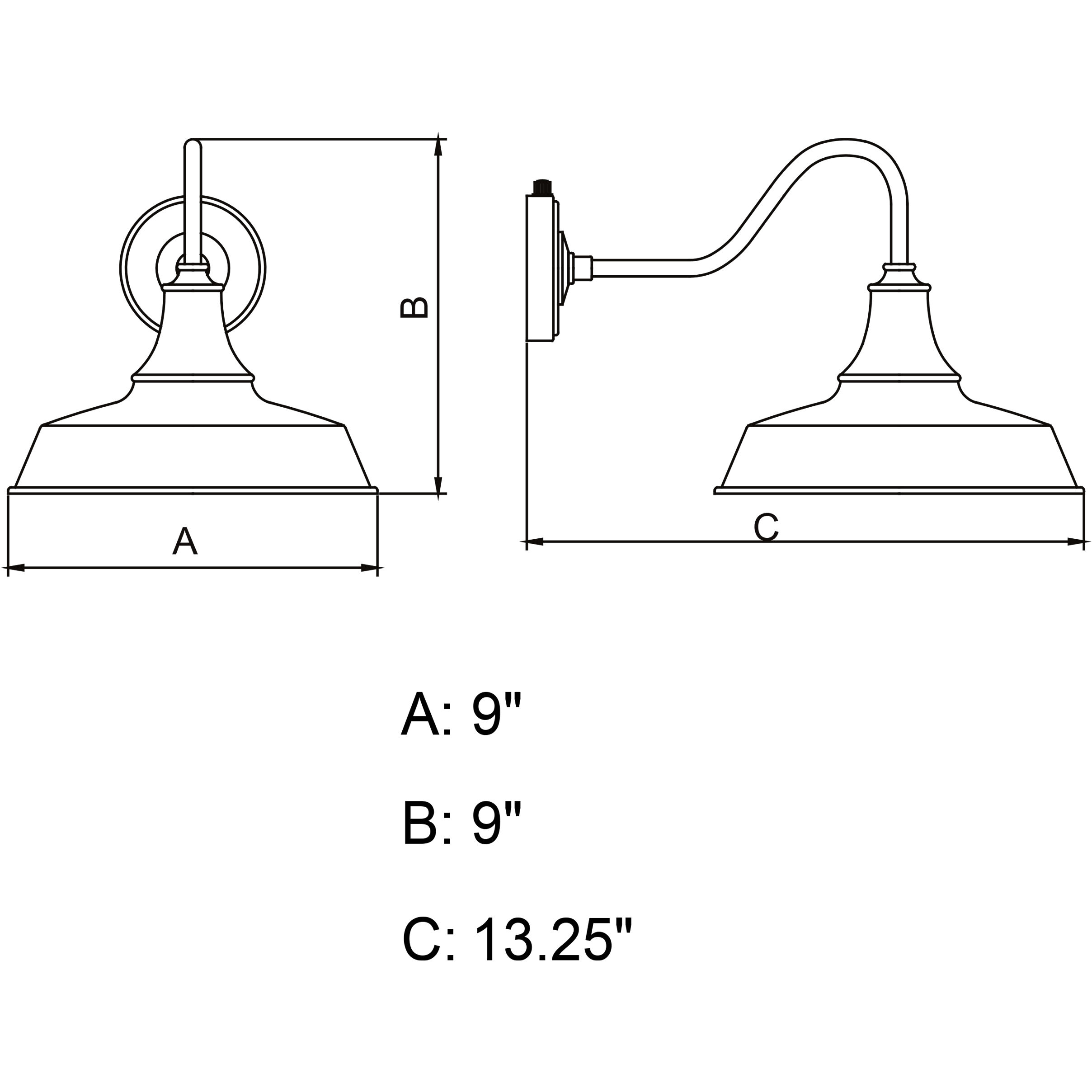 Dorado LED 9 inch Red and White Outdoor Wall