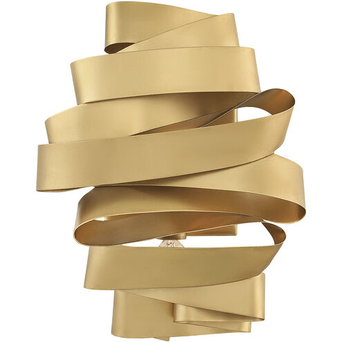 Delfina LED 9 inch Deluxe Gold Sconce Wall Light