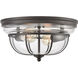 Manhattan Boutique 2 Light 13 inch Oil Rubbed Bronze Flush Mount Ceiling Light