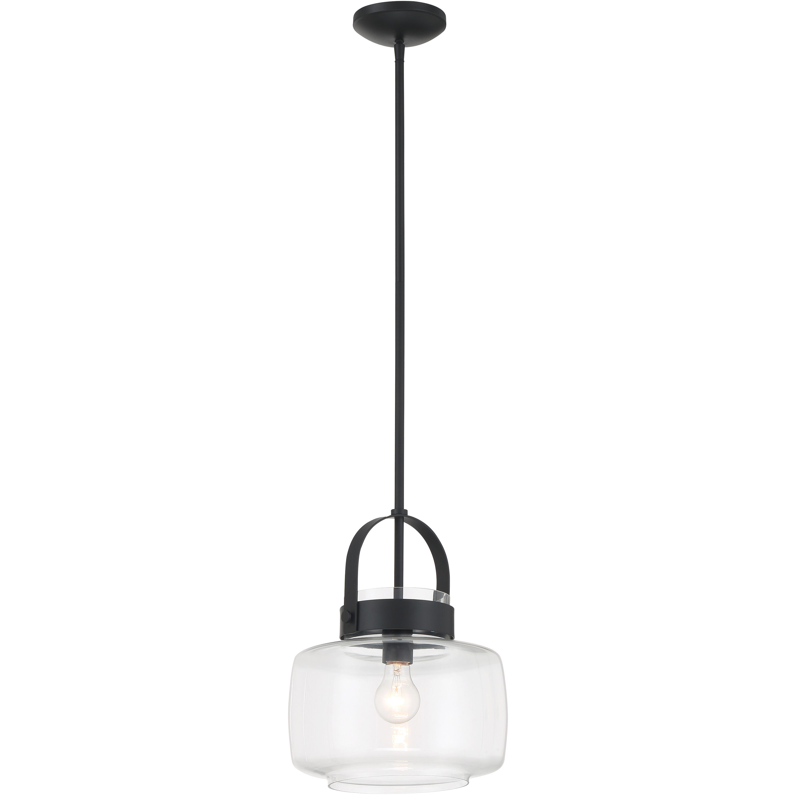 Wickglow 1 Light 11 inch Dark Matte Black Pendant Ceiling Light