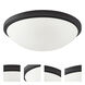 Button LED 17 inch Matte Black Flush Mount Ceiling Light