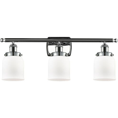 Ballston Small Bell LED 26 inch Polished Chrome Bath Vanity Light Wall Light in Matte White Glass, Ballston