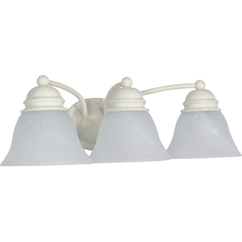 Empire 3 Light 21 inch Textured White Vanity Light Wall Light