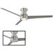Tip Top 52 inch Brushed Aluminum Flush Mount Ceiling Fan in 2700K