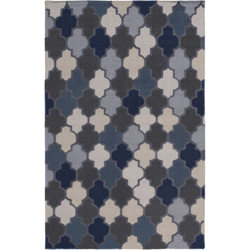 Nia 132 X 96 inch Medium Gray, Navy, Dark Blue Rug